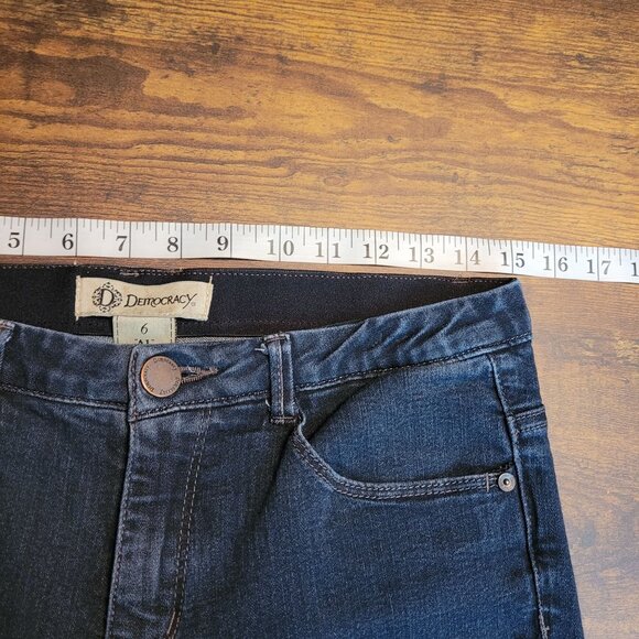 Democracy Jeans Size 6 Skinny Cropped Ab Technology Mid Rise Dark Wash - Picture 6 of 11